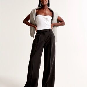 Abercrombie & Fitch Black Wide-Leg Pants